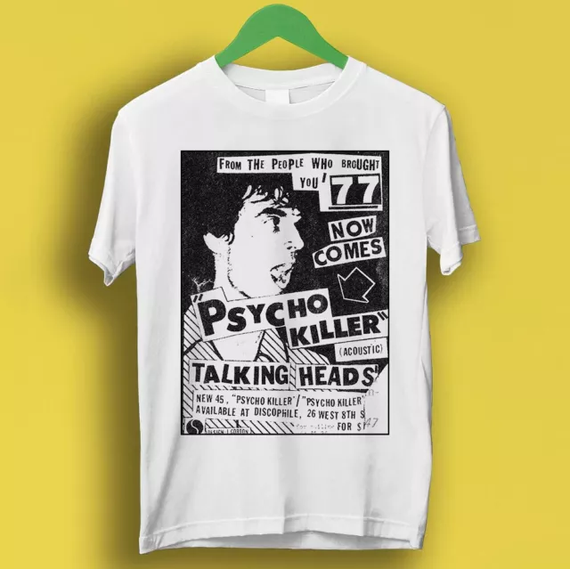 TALKING HEADS PSYCHO Killer Band Punk Rock Poster Music Gift Tee T