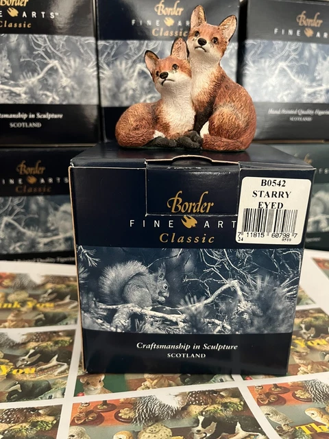 Early Border Fine Arts (B0542) “Starry Eyed” Fox Cubs In Original Box.