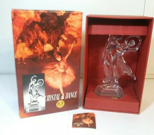 RCR Royal Crystal Rock 24% Lead Crystal Dancing Couple Bolero Ornament Figurine