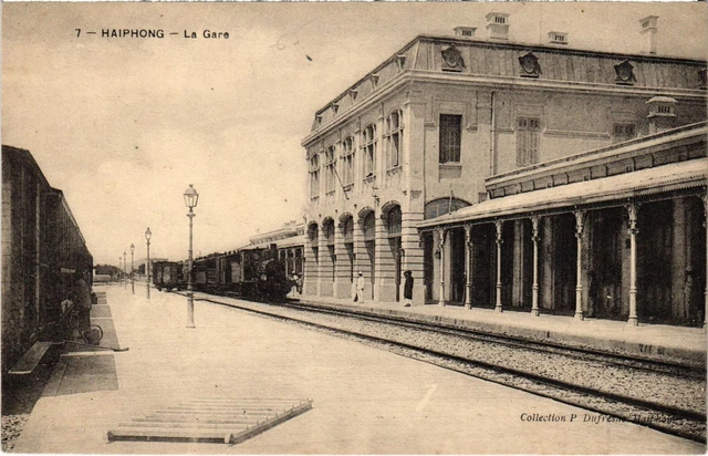 PC HAIPHONG LA GARE RAILWAY STATION VIETNAM INDOCHINA (a36817)