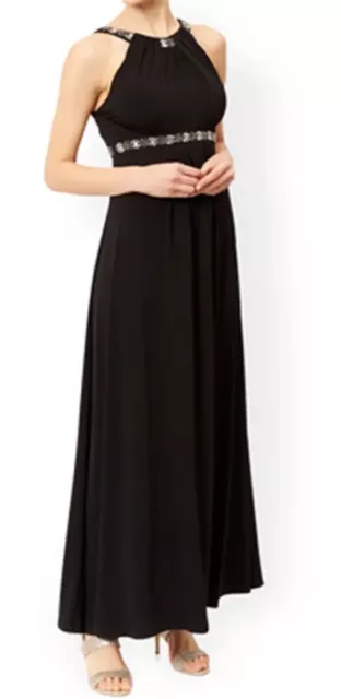 MONSOON Giselle Black Jersey Maxi Dress BNWT
