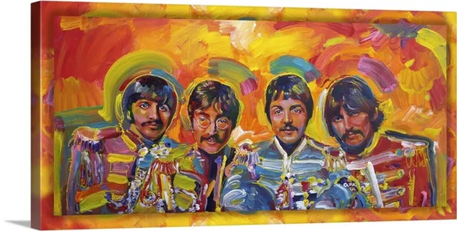 Beatles Sgt Peppers Canvas Wall Art Print, Music Home Decor