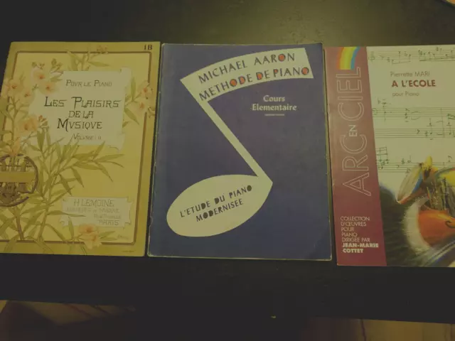 Méthode De Piano M. Aaron Vol. 1 + Le Plaisir De La Musique Vol. 1B + A L'école
