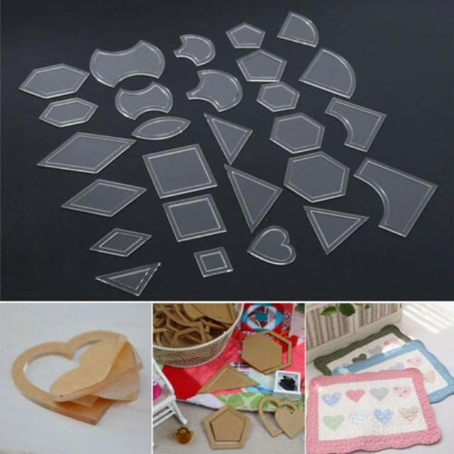 Set Von 54 Acryl Lineal Quilt Patchwork / Schablone Nähen DIY Werkzeug Handwerk