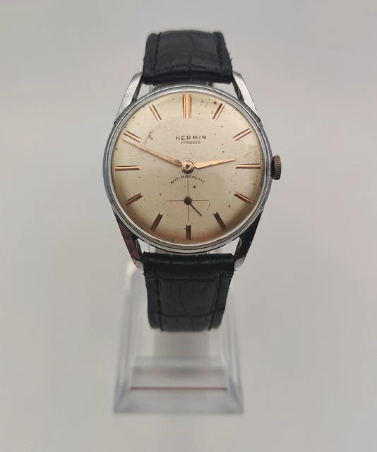 HERMIN OROLOGIO VINTAGE Watch Uhr Manual Working Swiss Movement 17