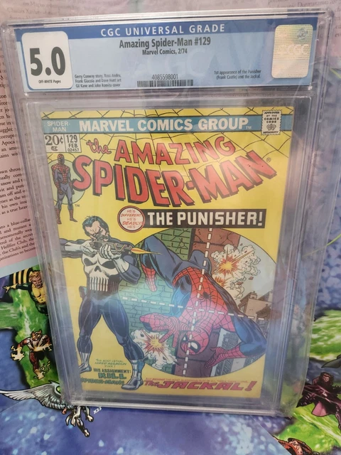 Amazing Spider-Man #129 - CGC-5.0 1st App Punisher - Marvel Comics 1974! KEY!