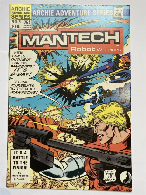 MANTECH ROBOT WARRIORS #3 Archie Adventures Comics 1984 VF