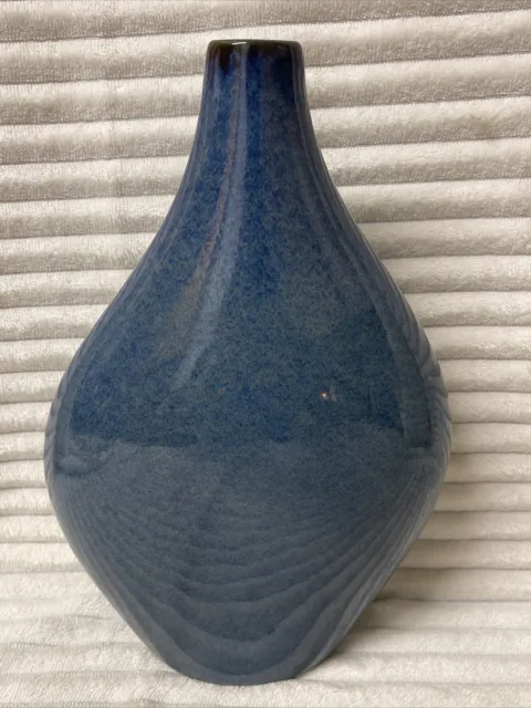 Large John Rocha Designer Blue Vase 30 Cm Tall Rare