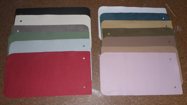 13 pieles, diferentes Colores, piel de cuero, restos de cuero, muy fino, cuero de encuadernación