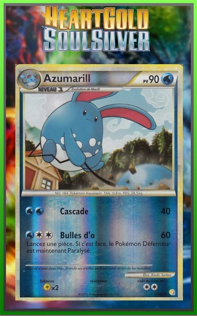 Azumarill Reverse - HeartGold and SoulSilver - 2/123 - Carte Pokémon Française