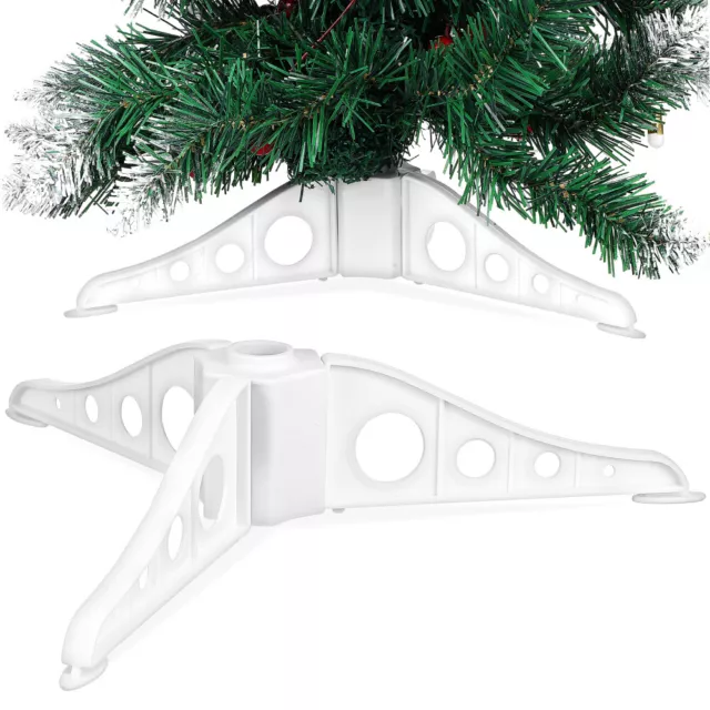 Lot De Socles Sapin Noël Blancs 15cm Plastique Des Vis Extraits