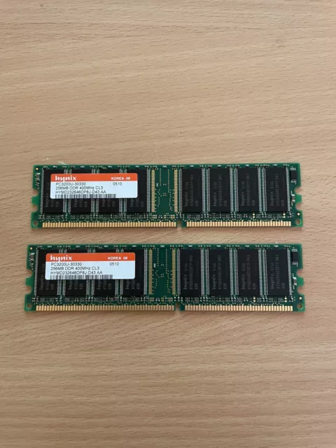 Hynix 256MB DDR RAM x2