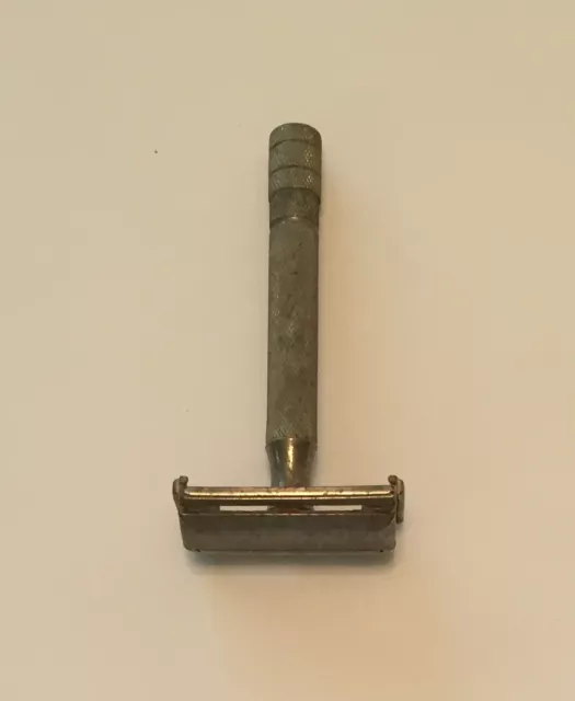 Vintage Gillette Super Speed Double Edge TTO Pushup Safety Razor Notched 1940s G