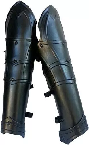 Gothic Medieval Knight Steel Greaves Leg Armor: Renaissance Costume