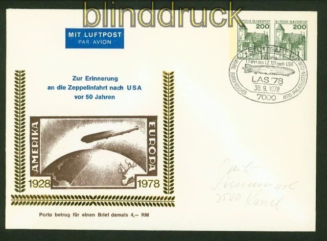 Bund PU 246 SSt Privatumschlag Zeppelin Sonderstempel (34993)