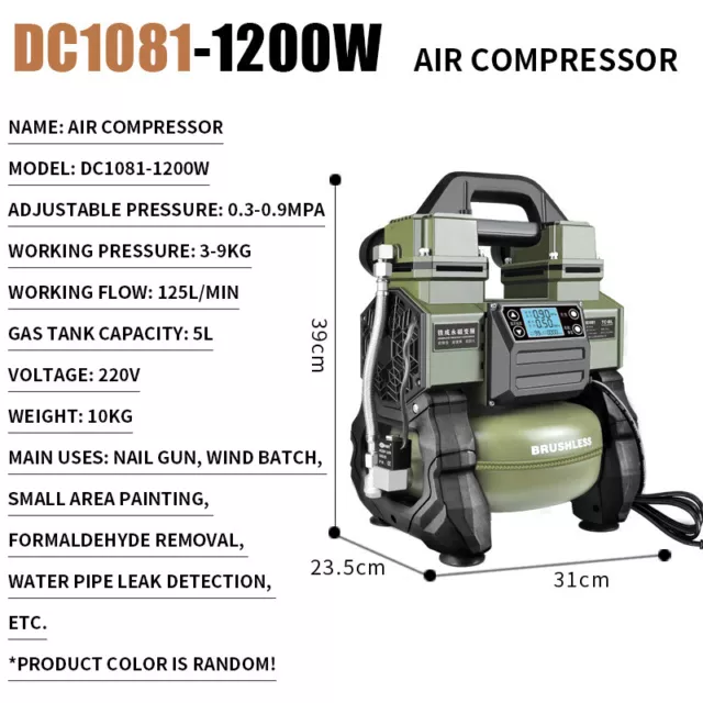 Air Pump Variable Frequency Air Compres Small Oil-free Mute Woodworking Painting