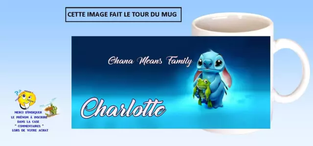 mug tasse céramique lilo et stitch prénom au choix réf 344