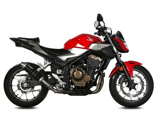 Pot D'Pot D'Echappement Storm By Mivv Gp Acier Noir Honda Cb 500 F 2019 > 2023 2