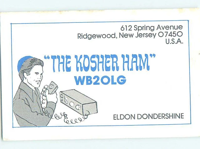 Pre-1980 RADIO CARD - Ridgewood - Near Paramus & Paterson NJ AH2421