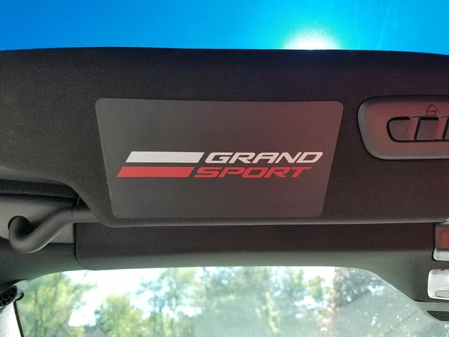thumbnail image 2 of C7 Corvette Z06 Visor Warning Cover Decals - Black - Set Of 2 By West Coast Corvette 2 of 6