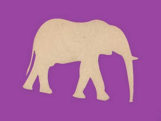 Sujet ou support a decorer en bois medium mdf elephant