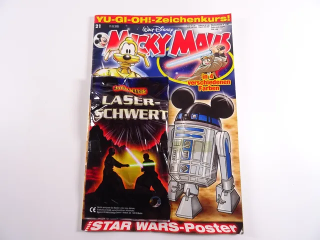 Comic-Heft Walt Disney Micky Maus 21/2005 mit Star Wars Laser-Schwert  (10989)