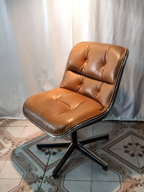 Sedia, poltrona, chair esecutiva design Charles Pollock per Knoll degli anni '60