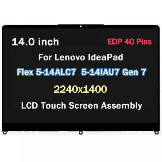 5D10S39790 NEW For Lenovo Flex 5 14IAU7 5 14ALC7 LCD Touch Screen Assembly 2.2K
