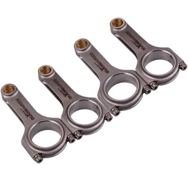 Forged En24 H-beam Connecting Rods + Arp 2000 Bolts For Honda Civic D16 5.394"