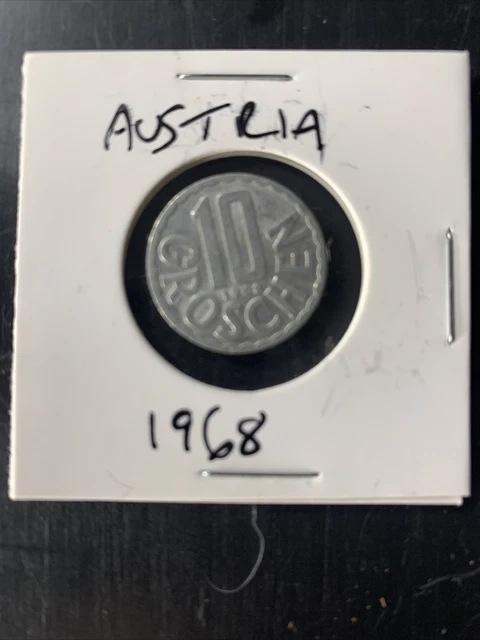 Austria 1968 10 Groschen Cold War Coin 10c Ten