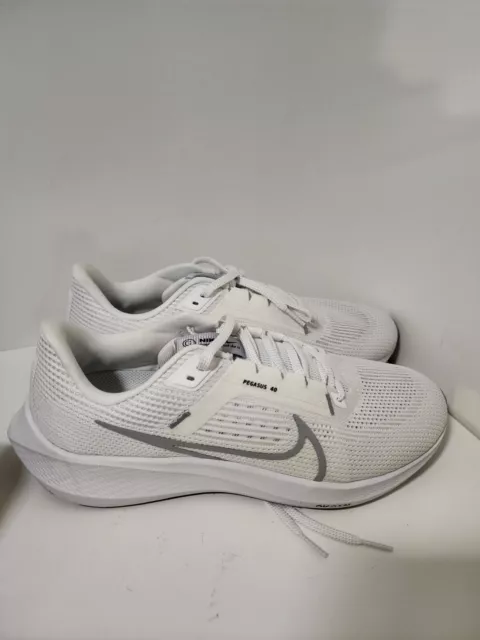 Nike Air Zoom Pegasus 40 White Sneakers, Size 11 DV3853-102