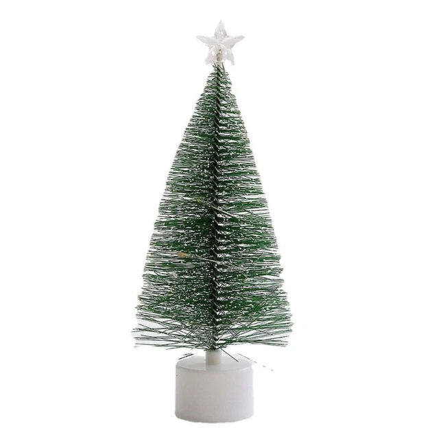 Mini Artificial Christmas Tree with LED Lights for Tabletop Desk Home Holiday