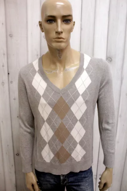 TOMMY HILFIGER Uomo Taglia M Maglione Cotone Sweater Pullover Maglietta Maglia