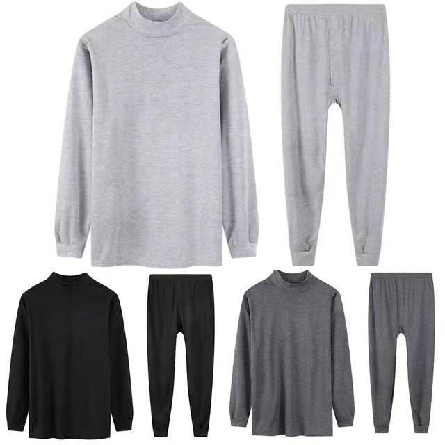 Set Intimo Termico da Uomo Lungo Johns Top Fondo Caldo Inverno Abiti Nuovi