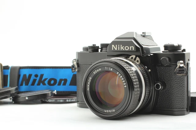 [Near MINT] Nikon FM Black SLR 35mm Film Camera Nikkor Ai-s Ais 50mm f1.4 JAPAN