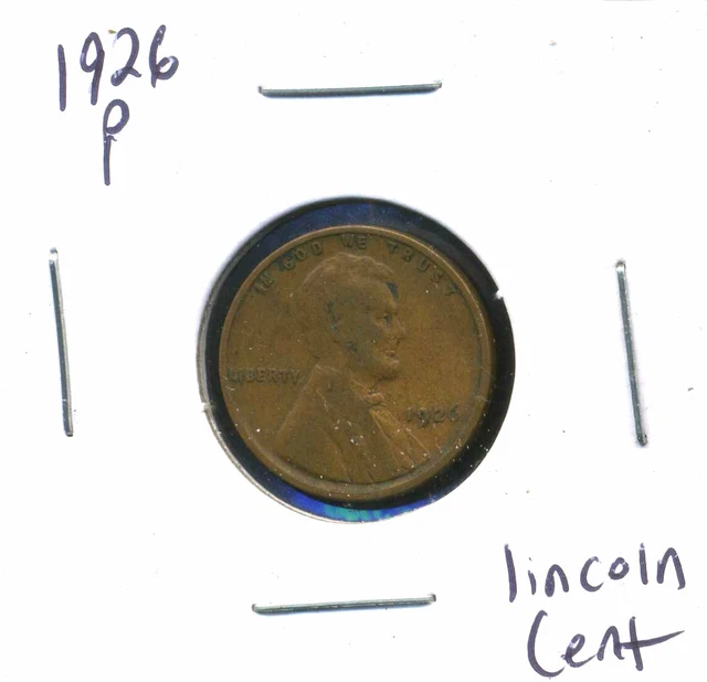 1926 P Wheat Penny Key Date Us Circulated One Lincoln Rare 1 Cent U.s Coin #6207