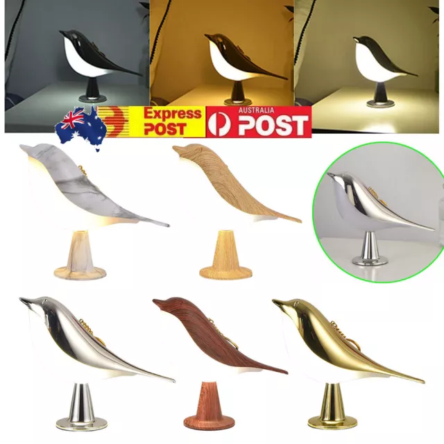 Modern Magpie Bird LED Table Desk Lamp Bedside Touch Reading Night Light Bedroom