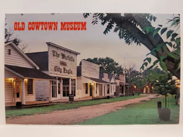 WICHITA, Kansas KS OLD COWTOWN MUSEUM Street Scene City Eagle Newspaper Postcard