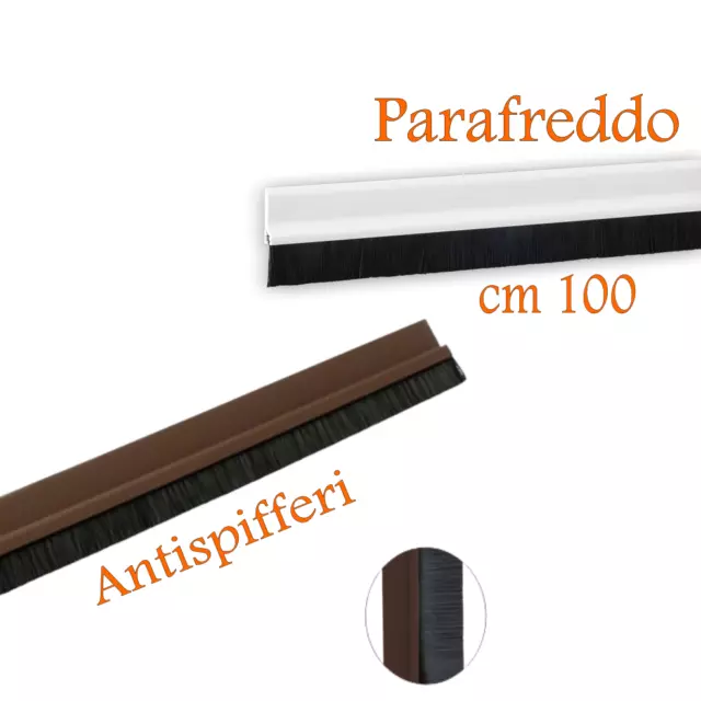 PARASPIFFERI PARAFREDDO ADESIVO con spazzola in pvc sottoporta per porta  cm. 100 EUR 10,00 - PicClick IT