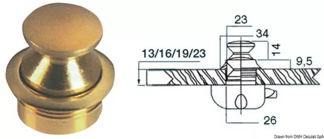 Bouton Laiton Poli MM 19 (38.181.06)