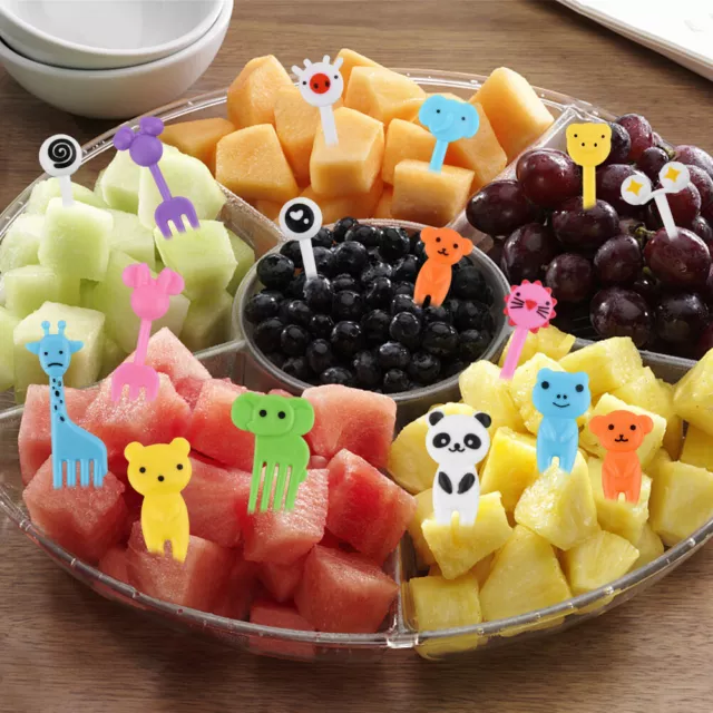 Cute Animal Fruit Fork For Kids Mini ABS Lunch Box Cake Dessert