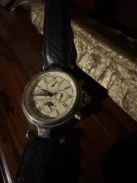 Montre Sector No Limits Expander - 100m Waterproof, Boîtier Acier, Cuir Noir - Occasion Très Bon état