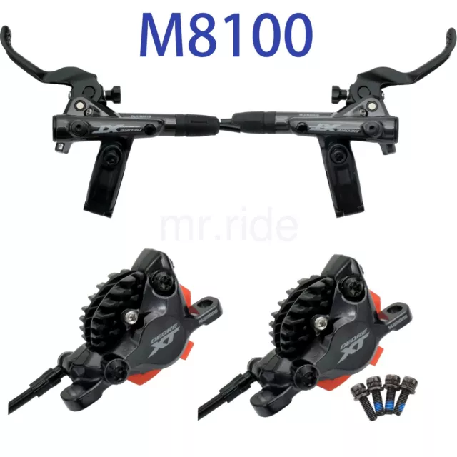 Shimano XT BL/BR-M8100 I-Spec EV MTB Bike Disc Brake Set Front 900+Rear 1600mm