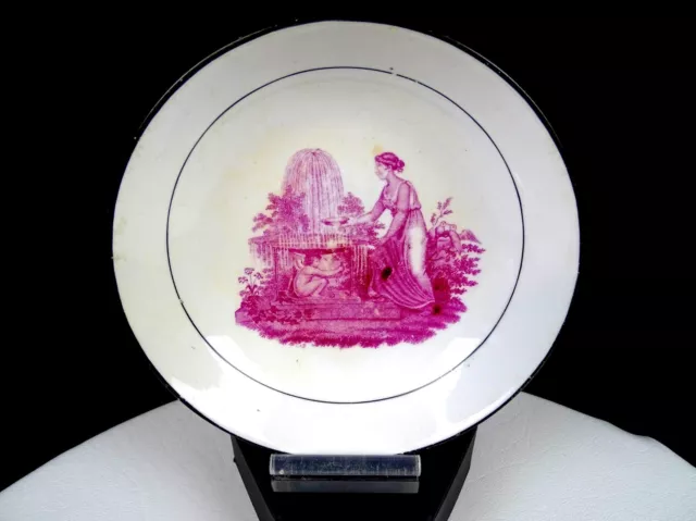 Spode Regency Porcelain Bat Transfer Printed Cupid & Psyche 5 1/2" Saucer 1779-