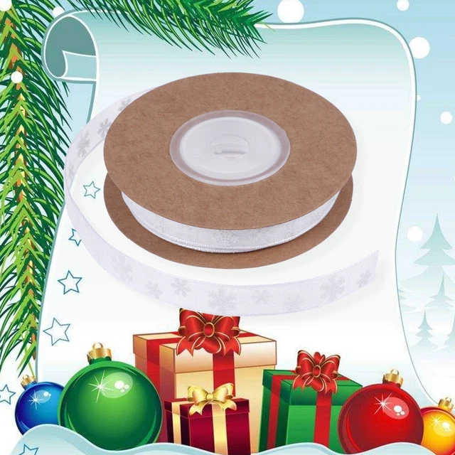 2x Weihnachten Dekor Band Bogen Verpackung Bänder Ripsband Diy Handwerk Band 3