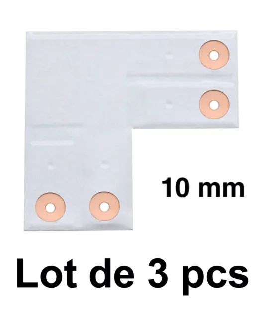 Lot de 3 Connecteur COUDE pour 2 strip leds SMD5050 mono couleur 10mm-CL5100-LT3