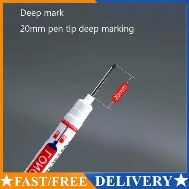 Long Head Marker Woodworking Glass Multi-purpose Deep Hole Marker Pens Decor AU