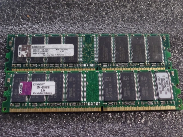PCパーツ Kingston 1GB 400MHz Module KTH-D530/1G Kingston KTH-D530/1G A-Tech Equivalent 1GB DDR 400Mhz PC3200
