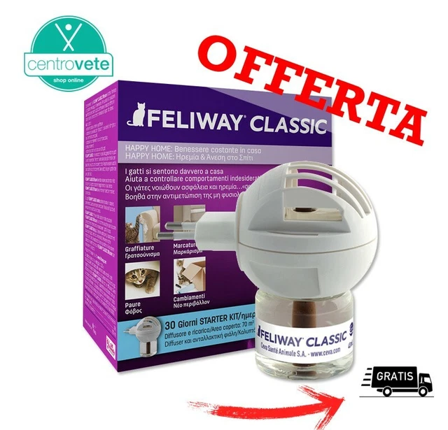 FELIWAY CLASSIC → Diffusore e Ricarica da 48 ml - Per GATTI che stanno in CASA
