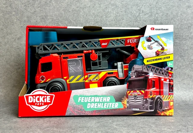 Camion De Pompiers Dickie Toys Scania Avec échelle Rotative - Jouet Pour Enfants Dès 3 Ans